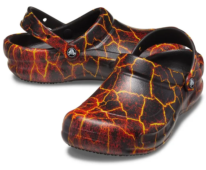 WomenMen Bistro Graphic Clog Black Flame Crocs Clogs