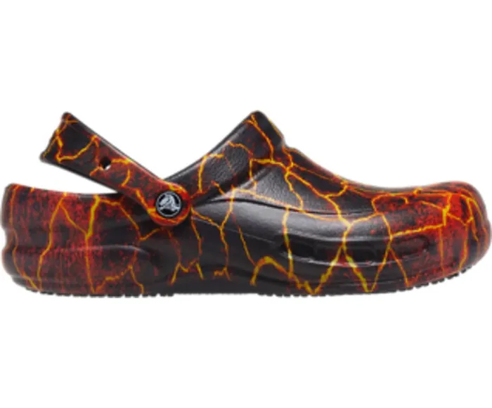 WomenMen Bistro Graphic Clog Black Flame Crocs Clogs