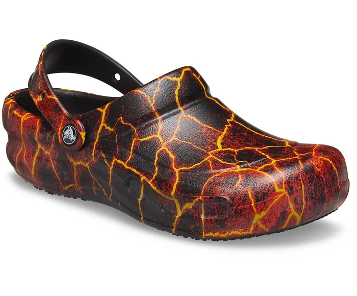 WomenMen Bistro Graphic Clog Black Flame Crocs Clogs
