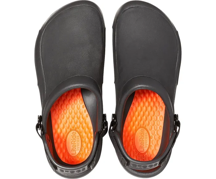 WomenMen Bistro Pro LiteRide Clog Black Crocs Clogs