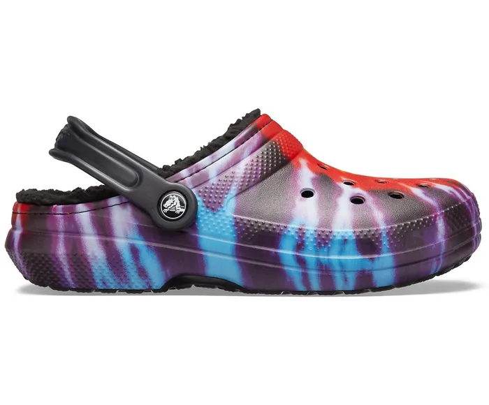 WomenMen Classic TieDye Lined Clog Multi Black Crocs Clogs