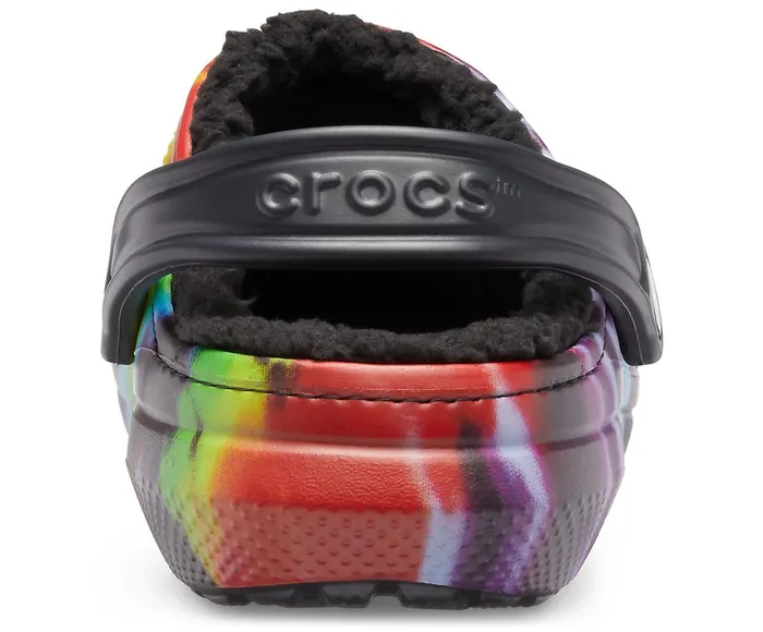 WomenMen Classic TieDye Lined Clog Multi Black Crocs Clogs