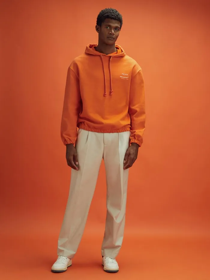 WomenMen Reiss Tops F1 Elasticated Cotton Hoodie Papaya