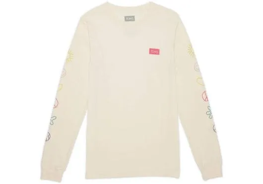 WomenMen TOMS Logo Icon Long Sleeve Tee Natural TOMS Tees