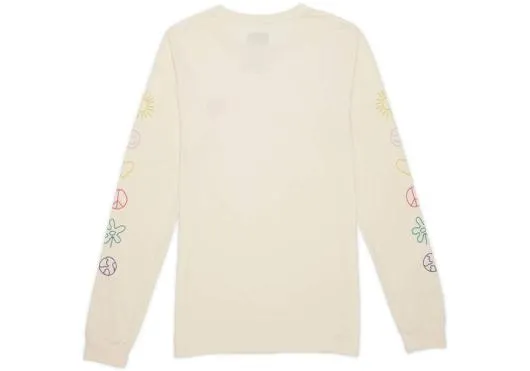 WomenMen TOMS Logo Icon Long Sleeve Tee Natural TOMS Tees