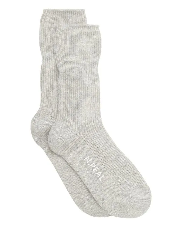 WomenMen Unisex Cashmere Rib Bed SocksIn Fumo Grey Fumo Grey NPeal Slippers and Socks WomenMen Unisex Cashmere Rib Bed SocksIn Fumo Grey Fumo Grey NPeal Slippers and Socks