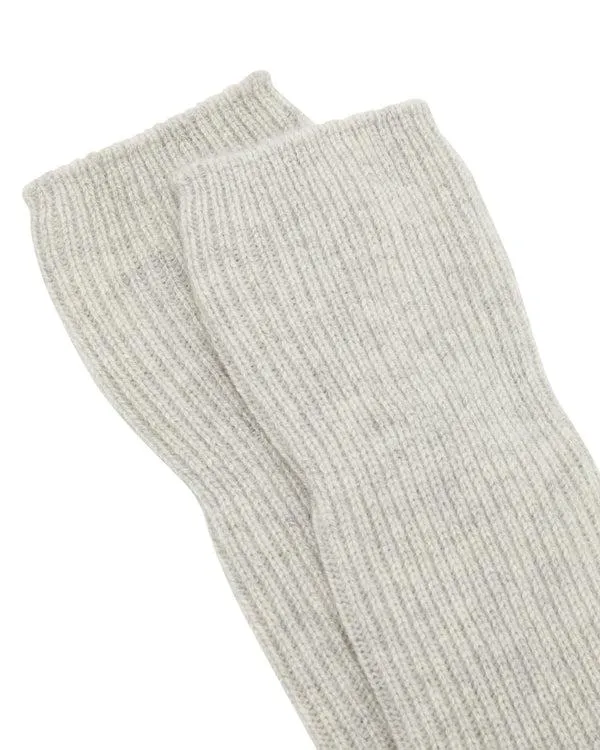 WomenMen Unisex Cashmere Rib Bed SocksIn Fumo Grey Fumo Grey NPeal Slippers and Socks