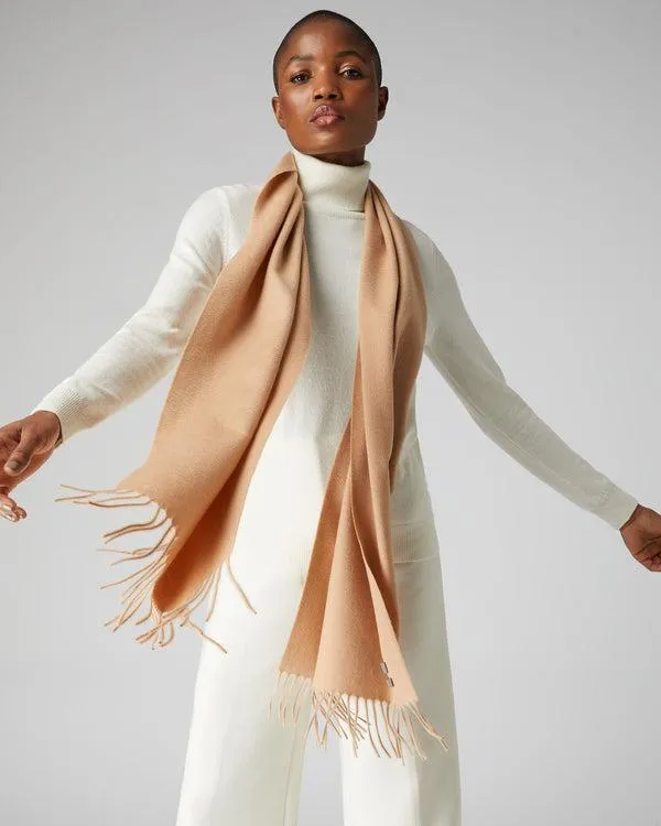 WomenMen Unisex Large Woven Cashmere ScarfIn Camel Brown Camel Brown NPeal Cashmere Scarves