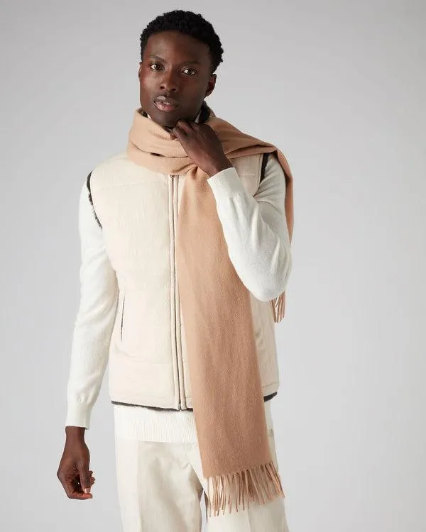 WomenMen Unisex Large Woven Cashmere ScarfIn Camel Brown Camel Brown NPeal Cashmere Scarves