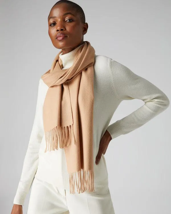 WomenMen Unisex Large Woven Cashmere ScarfIn Camel Brown Camel Brown NPeal Cashmere Scarves