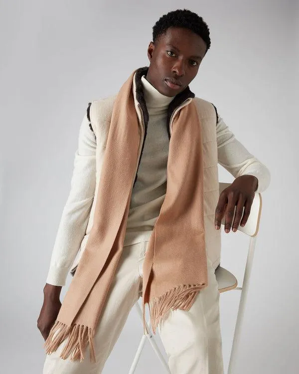 WomenMen Unisex Large Woven Cashmere ScarfIn Camel Brown Camel Brown NPeal Cashmere Scarves