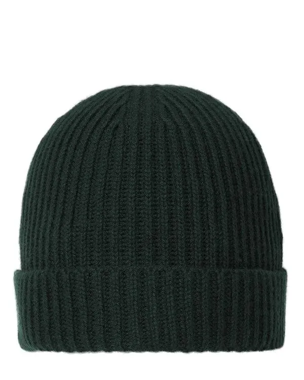 WomenMen Unisex Ribbed Cashmere HatIn Dark Green Dark Green NPeal Hats