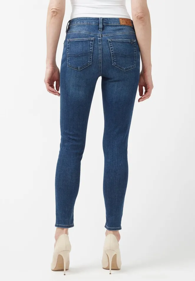 Women Mid Rise Skinny Alexa Blue Jeans Mid Wash Buffalo David Bitton Mid Rise Skinny Alexa