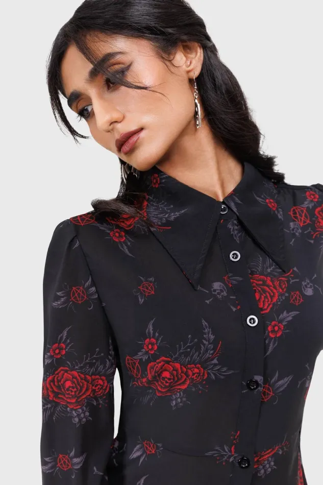 Women Midi Killstar Pandora Shirt Dress