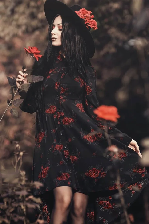 Women Midi Killstar Pandora Shirt Dress
