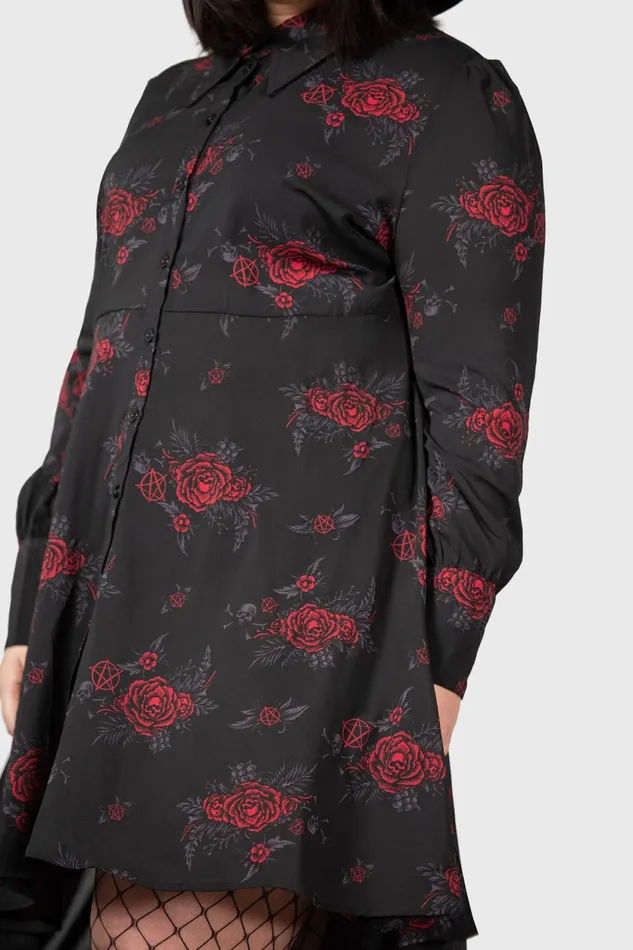 Women Midi Killstar Pandora Shirt Dress
