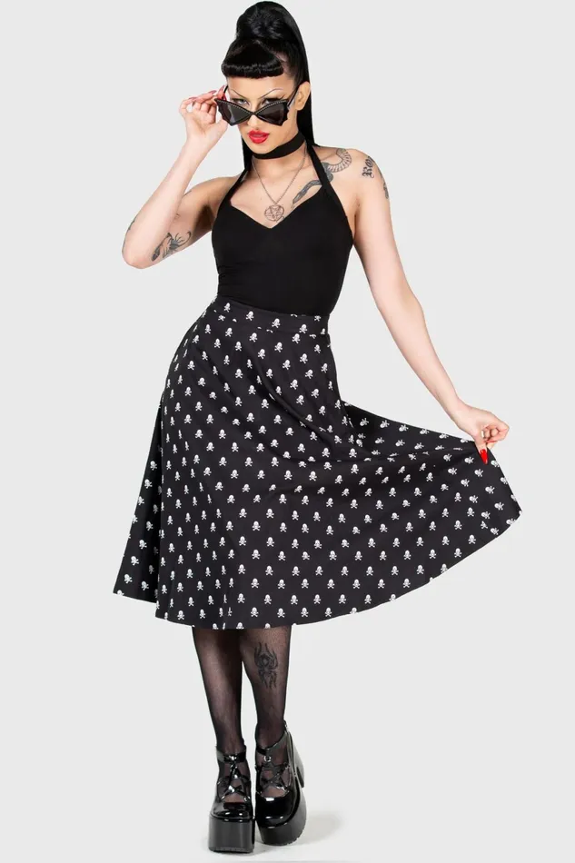 Women Midi Skirts Killstar Lay Dead Midi Skirt