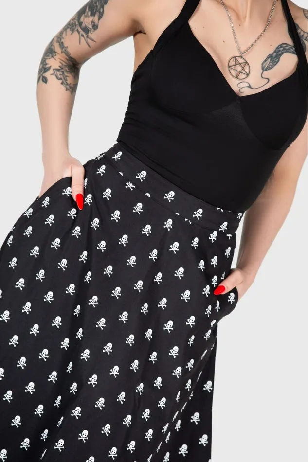 Women Midi Skirts Killstar Lay Dead Midi Skirt