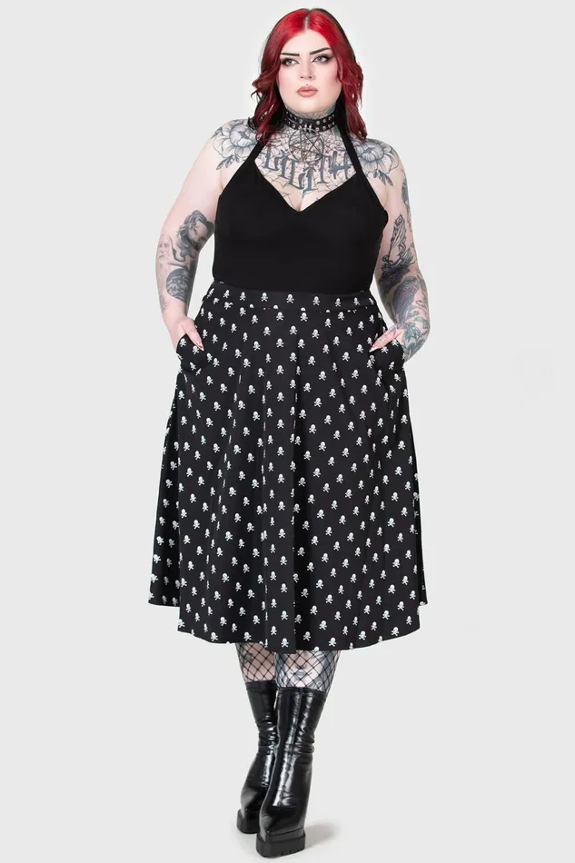 Women Midi Skirts Killstar Lay Dead Midi Skirt