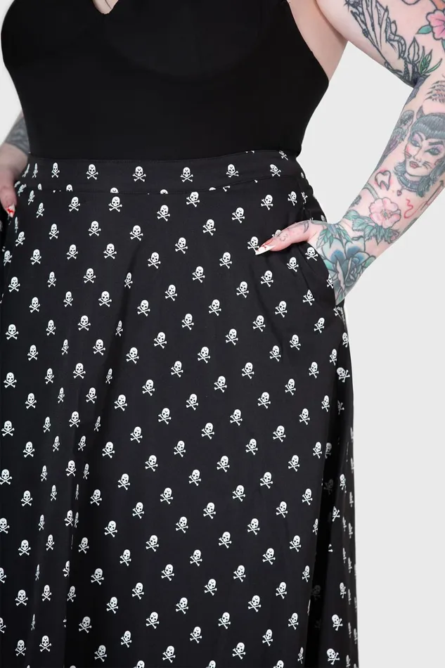 Women Midi Skirts Killstar Lay Dead Midi Skirt