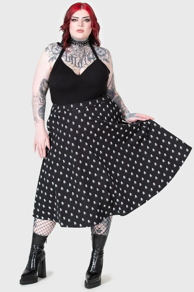 Women Midi Skirts Killstar Lay Dead Midi Skirt