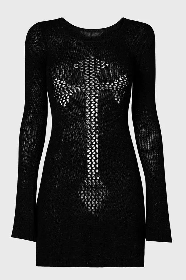Women Mini Killstar Into The Abyss Cover Up Dress