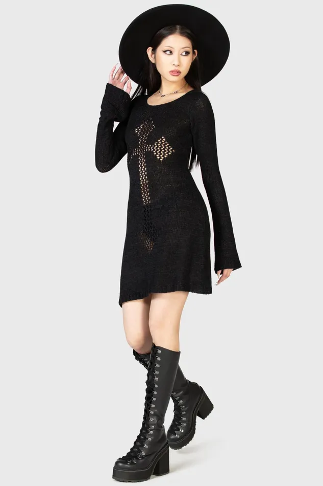 Women Mini Killstar Into The Abyss Cover Up Dress