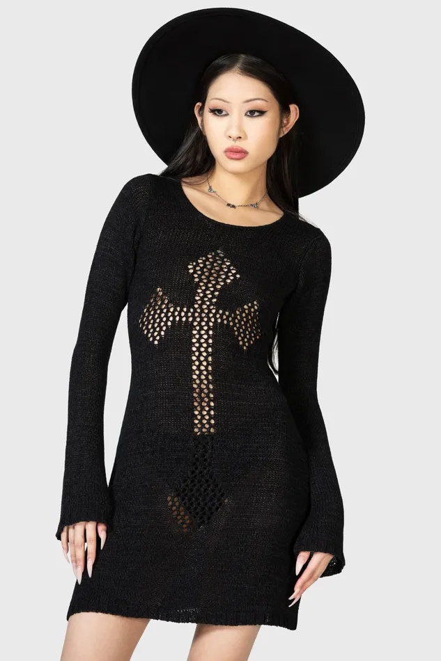 Women Mini Killstar Into The Abyss Cover Up Dress