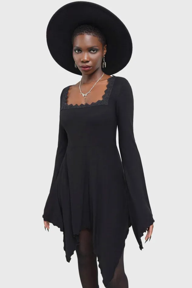 Women Mini Killstar Lacerated Dress
