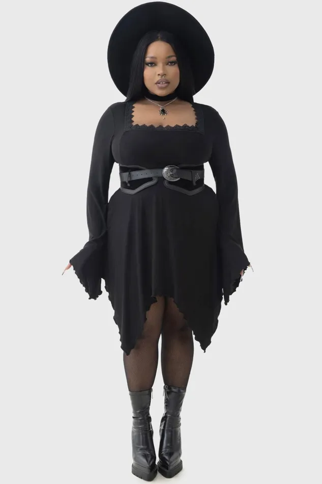 Women Mini Killstar Lacerated Dress