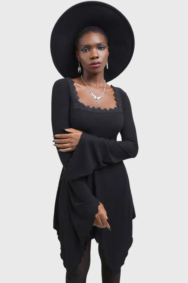 Women Mini Killstar Lacerated Dress