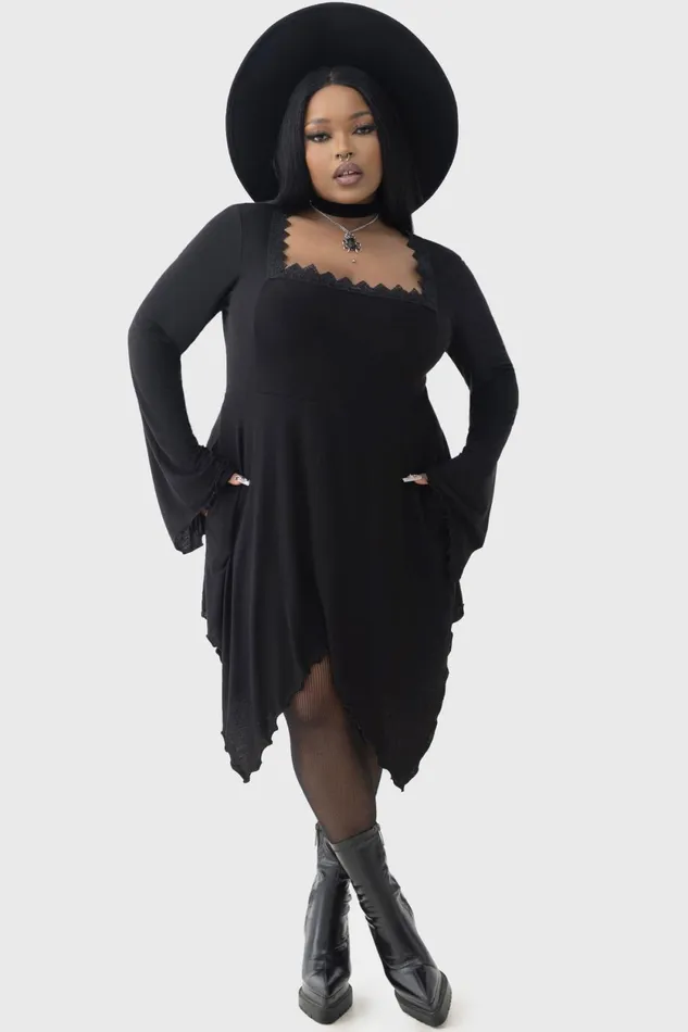 Women Mini Killstar Lacerated Dress