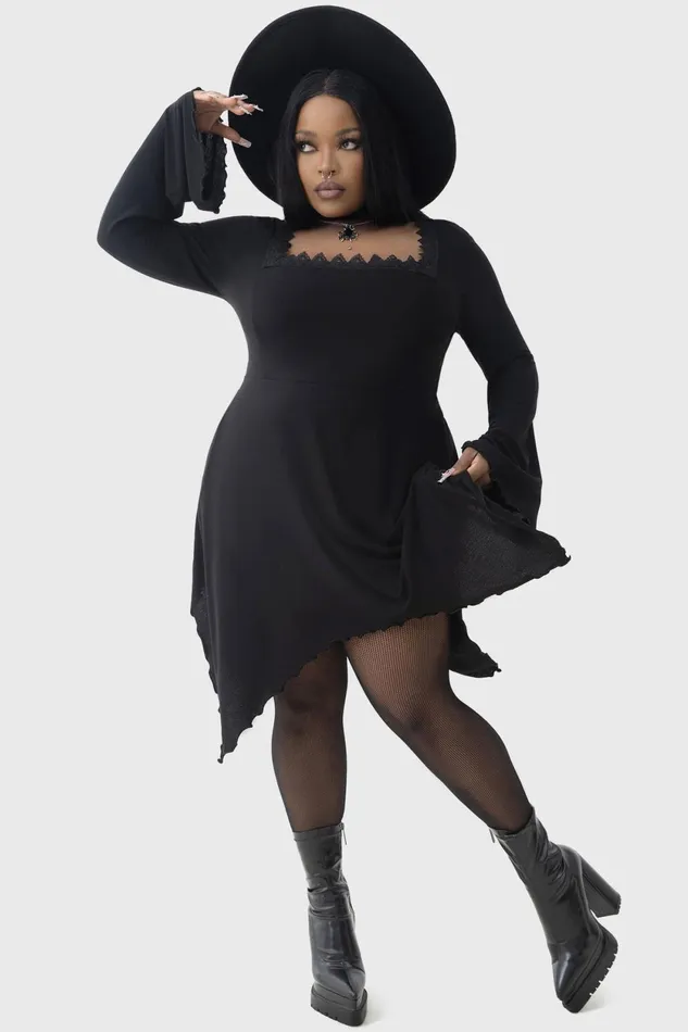Women Mini Killstar Lacerated Dress