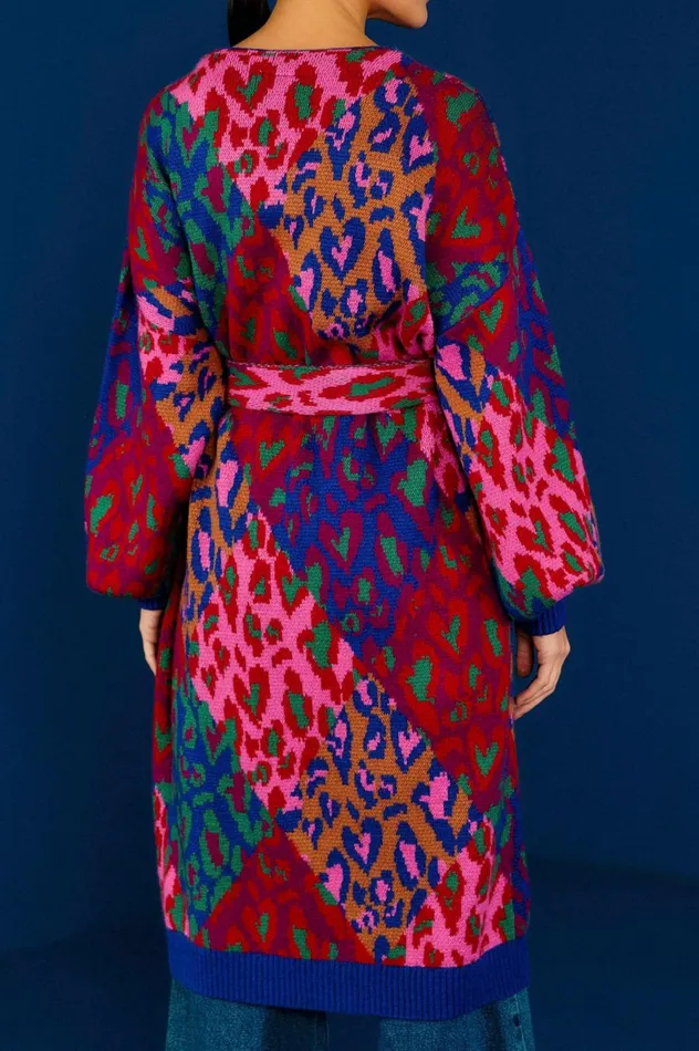 Women Mixed Leopard Pop Cardigan Multi FARM Rio Cardigans