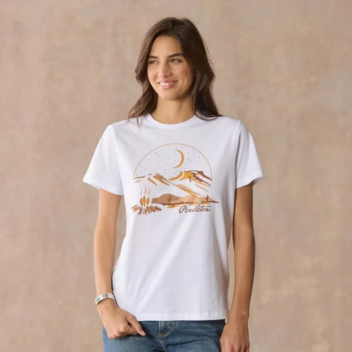 Women Mountain Course Tee White Sundance Catalog Tops Women Mountain Course Tee White Sundance Catalog Tops