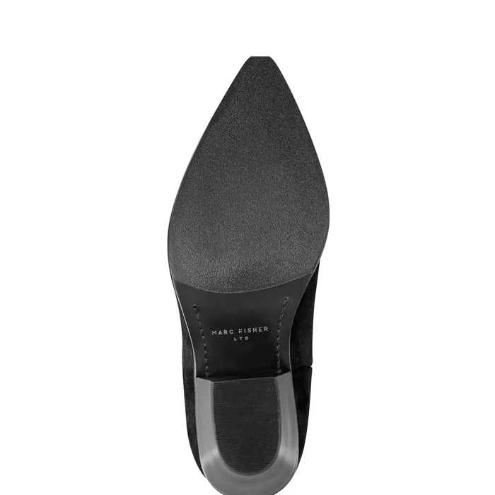 Women Myleea Slouchy Boot Black Suede Marc Fisher Boots and Booties