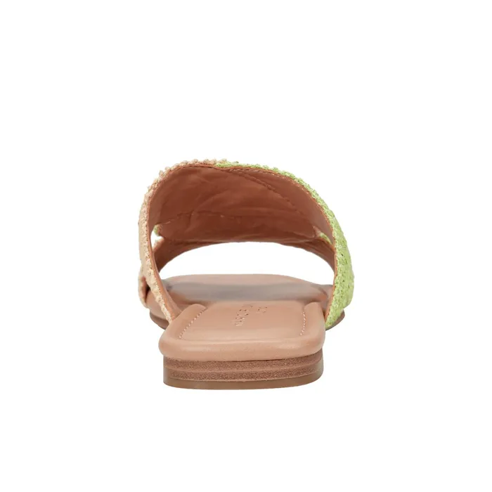 Women Navie Flat Sandal Greennatural Raffia Marc Fisher Sandals