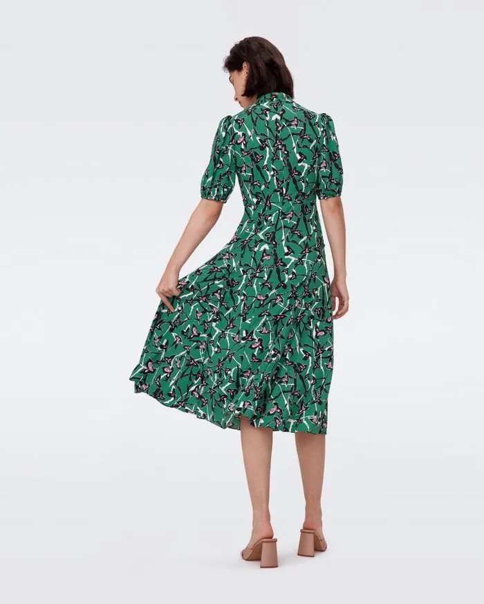 Women Nella Dress Clover Twigs Green DVF Dresses