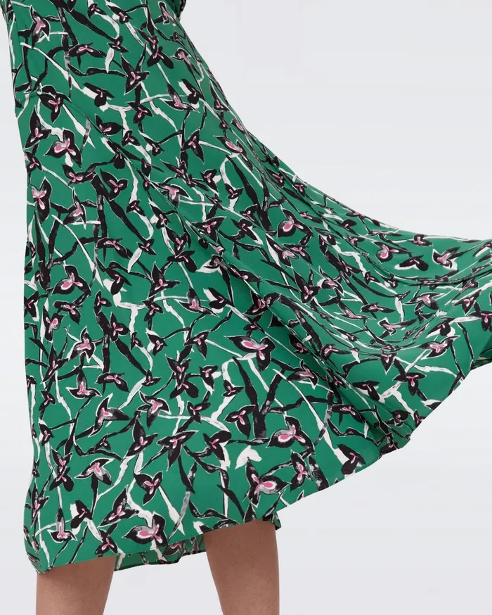 Women Nella Dress Clover Twigs Green DVF Dresses