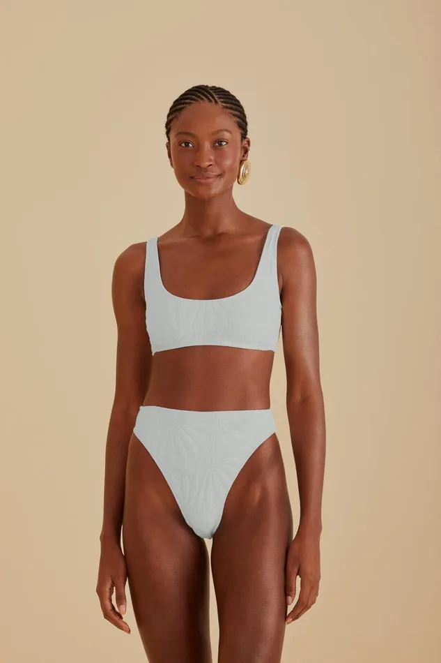 Women OffWhite Banana Matelasse Bikini Bottom Offwhite FARM Rio Bikinis