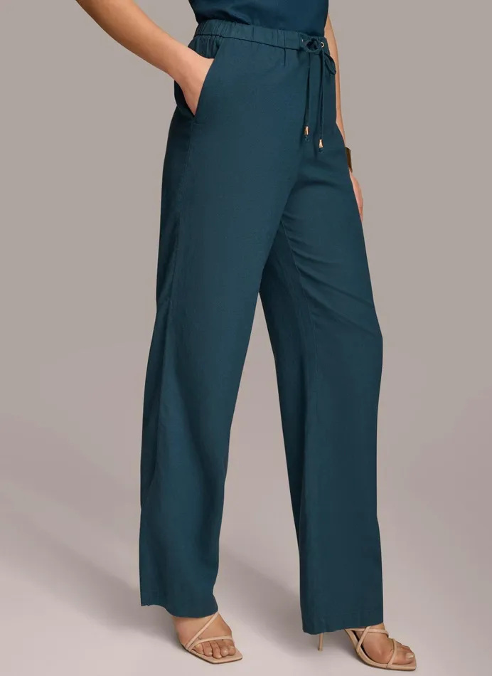 Women Pants Donna Karan DRAWSTRING PANT Tide Navy
