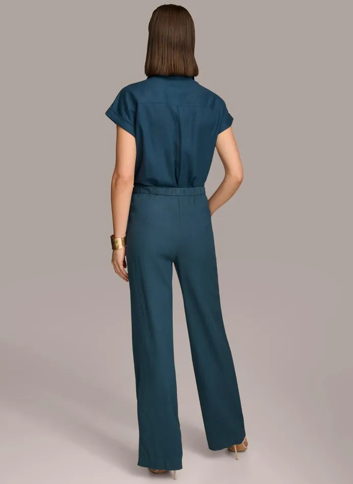 Women Pants Donna Karan DRAWSTRING PANT Tide Navy