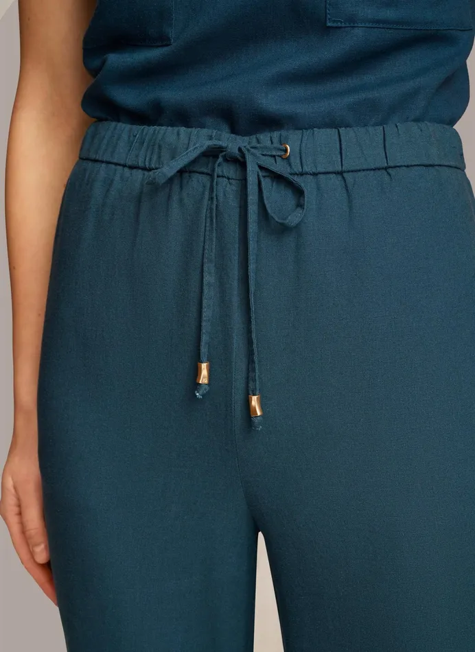 Women Pants Donna Karan DRAWSTRING PANT Tide Navy