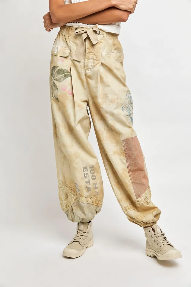 Women Pants Free People Long Time Gone Balloon Pants Trail Combo