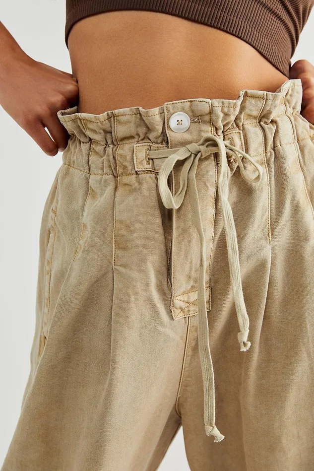 Women Pants Free People Margate Pleated Trouser Summer Green