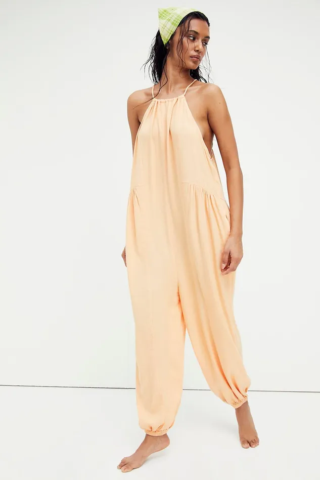 Women Pants Free People Under The Sun Jumpsuit Honey Suckle