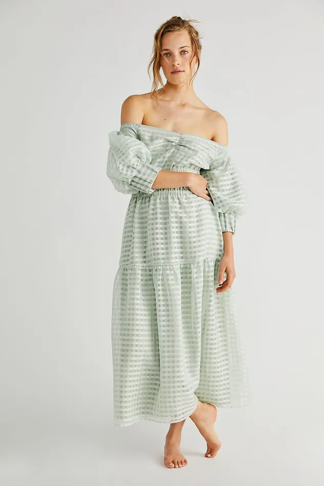 Women Party Dresses Free People Molly Midi Dress Mint
