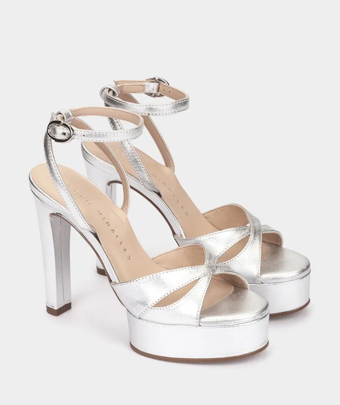 Women Patricia Metallic 8211 Heeled Sandals Pedro Miralles