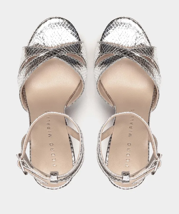 Women Patricia Metallic 8211 Heeled Sandals Pedro Miralles