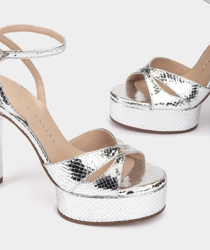 Women Patricia Metallic 8211 Heeled Sandals Pedro Miralles